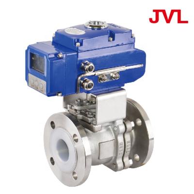 China Cast Iron General Insulation Fluorine Corrosion Resistant Electric Lined Ball Valve for sale