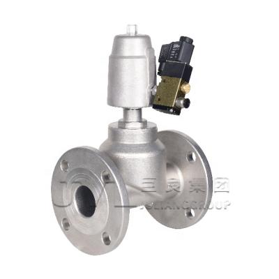 China ISO9001 Flange Air Control Stainless Steel General Angle Seat Pneumatic Valve for sale