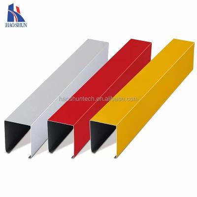 China Kundengebundene Querpass-Aluminiumleitblech-Decken-feuerfeste Aluminiumvierkantrohr-Decke verwirrt Decken-Dekorations-Platten zu verkaufen