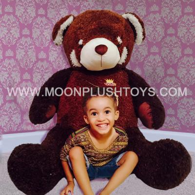 China 5 Feet Giant teddy bear red panda plush brown teddy bear plush fat teddy bear with big belly in large size for sale