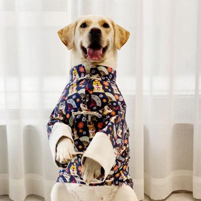 China New Type 3 Luxury Designer Pet Dog Clothes Labrador Clothes Chinese Style Fashion for sale