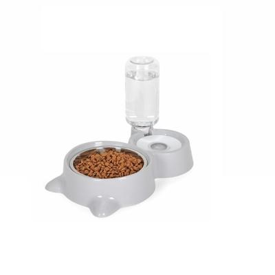 China Non-automatic Feeder Dog Food Bowl Water Fountain Two-in-One Instrument Cat Bowl Pet Supplies Pet Accessories Roll for sale