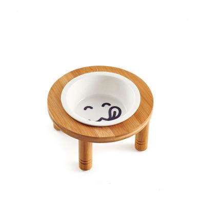 China Hot Selling Non-automatic Pet Feeding Feeder Round Stand Bowls For Cats And Dogs for sale