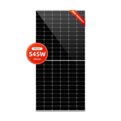 China Solar Power System Black Panel Bifacial Power 500W 540W Photovoltaic Module China 500 Watt Mono 550W Half Cell Solar Panels for sale