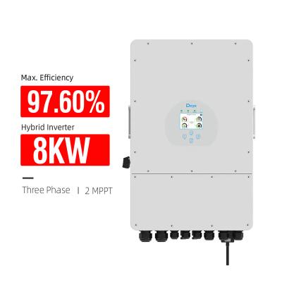 China Solar Power System Home Deye Hybrid Off Grid Three Phase 5Kw 8Kw 10Kw 12Kw Solar Inverter With MPPT Solar Charge Controller Manufacturers for sale