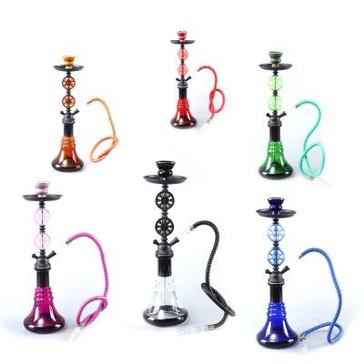 China NEW 4 Hose Hookah Shisha Home Glass Pipe Set Chichas With Ceramic Bowl Charcoal Tongs Bar Accessories for sale