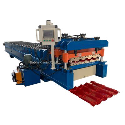 China Building material stores glazed tile roll forming machine use for top glazed roof tile roll forming mahcine for sale