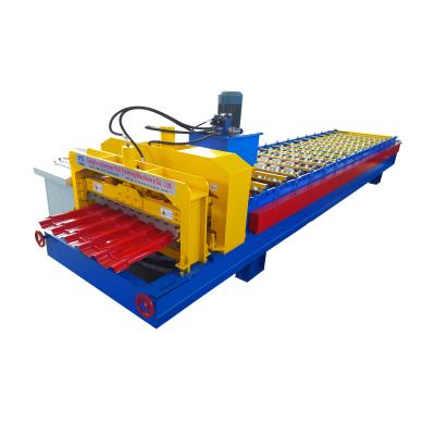 China Building Material Shops Wall Roof Tile Roll Forming Machinery Zinc Roof Glazed Tile Roll Forming Machine for sale