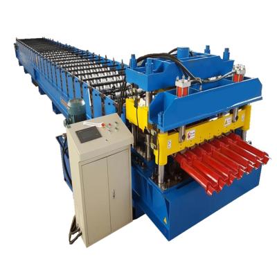 China Building Material Shops Color Steel Bamboo Glazed Roof Tile Roll Forming Aluminum Profile Glazed Tile Roll Forming Machine for sale