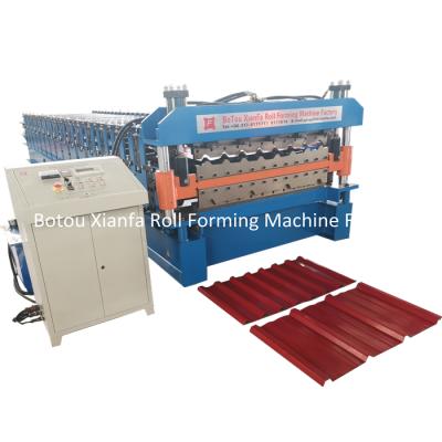 China Building Material Shops Double Deck Roll Forming Machine for Roof Sheet Wall Sheet Double Deck Roll Forming Machine for sale