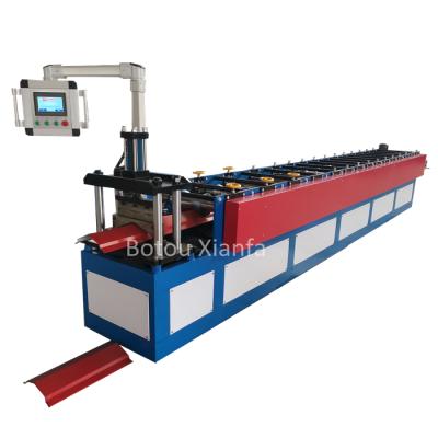 China Building Material Shops Steel Roof Ridge Cap Roll Forming Machinery Roofing Tile Ridge Cap Roll Forming Machine for sale