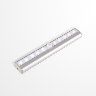 China 10LED Modern Aluminum Led Cabinet Pir Motion Sensor Kitchen Wardrobe Under Cabinet Light for sale