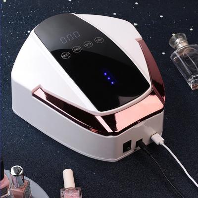 China Hot Selling Nail Dye Portable Wireless Gel Nail Lamp UV Curing Lamp Wireless Manicure With Auto Sensor Led Nail Lamp For Gel Polish for sale