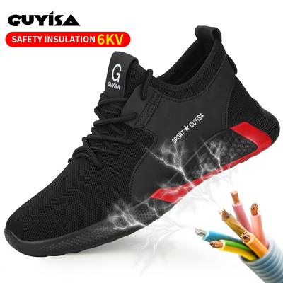 China GUYISA steel toe insulated dielectric toe safety work shoes 6kv plastic shoes anti puncture for sale