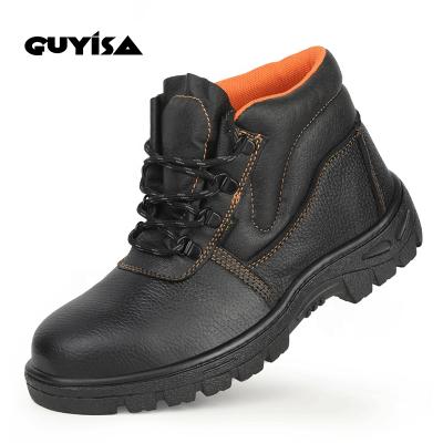 China Anti Smash Steel Toe Cap Work Shoes Men's Black Rubber Work Safety Shoes For Work Boots for sale