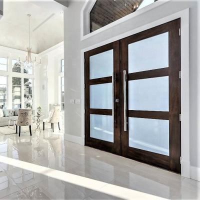 China Sound Insulation Wooden Exterior Door Entry Solid Wooden Doors Double Solid Wood Doors for sale