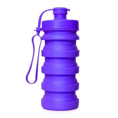 China Sustainable Reusable Portable 400ml Outdoor Sport Silicone Water Bottles for sale