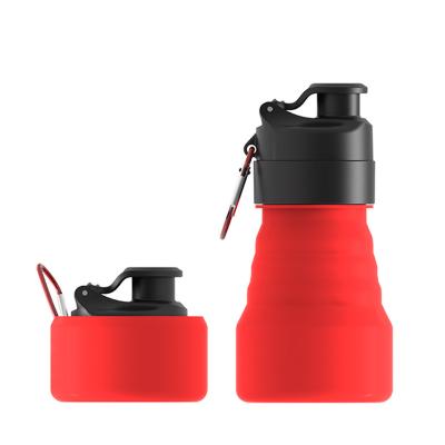 China Expandable 520Ml Travel Collapsible Drinking Water Bottle Custom Eco Friendly Sustainable for sale