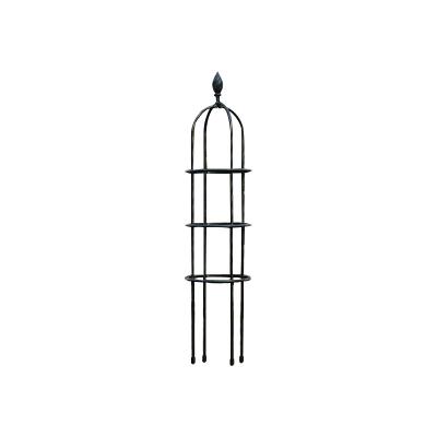 China Minimalist Tower Trellis Rose Flower Climbing Potted Plant Metal Garden Support Obelisk for sale