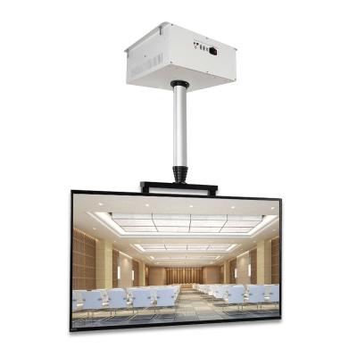 China Full Automation Remote Control TV Motorized Telescopic Ceiling Lift Flip Down TV Mount Motorized Ceiling TV Mount for sale