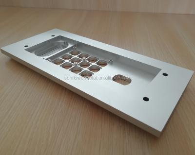 China Silver Anodized Aluminum High Grade Aluminum Extrusion CNC Machined Access Control Panel for sale