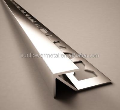 China Decoration Building Competitive Price Extruded Anodized Aluminum Tile Trim for sale