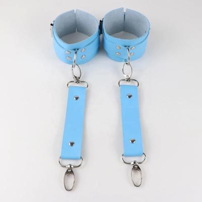 China Hot Selling Sexy PU Leather Bondage Sexy Toys For Couples BDSM Style Handcuffs Fantasy Restraints Fetish Flirt Adult Games For Flirt Shop for sale