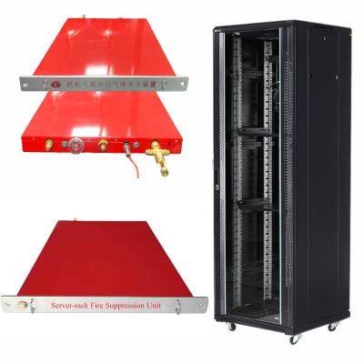 China Unidad de extinción de incendios del rack de servidores Novec 1230/FM200 Agentes 1U/2U/3U Capacidad Sistema rojo en venta