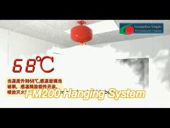 FM200 Hanging Fire Extinguishing System With Automatic Suspension For Rooms