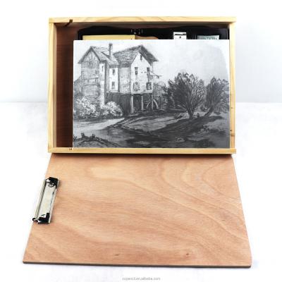 China 100% Eco-Friendly 28PCS Eco-Friendly Art Set Professional Wood Personalized Art Drawing Sets with Pastel for sale