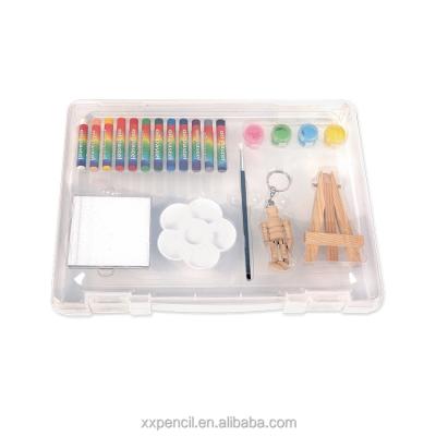 China 100% China Eco-friendly Watercolors Paint Drawing Art Supplies Mixed Media Set with 12 Small Oil Pastels for sale