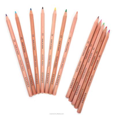 China 100% High Quality Eco-friendly Promotional Students Drawing Sketching Color Pencil Natural Wood Pencil for sale