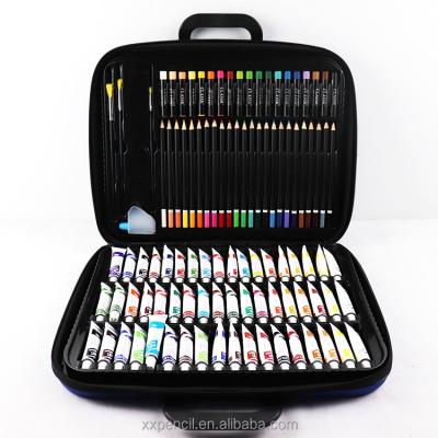 China 100% 102PCS Assorted Eco-friendly EVA Drawing Sketch Pencils Kit and Art Colored Pencils Set for Artist for sale