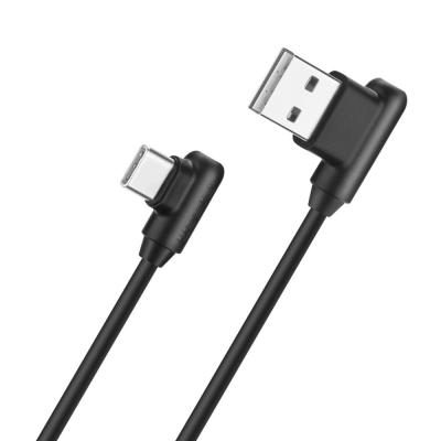 China Mobile Phone Cable USB Fast Charging Type C Cable 3.3Ft Dual 90 Degree Reversible USB-C Connector for sale