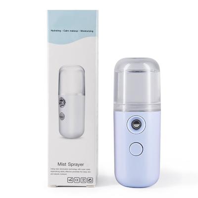 China Facial Care Bottle Beauty Machine Radio Equip Nano Steamer Mini Portable Handheld Water Face Jet Skin Mist Facial Massager for sale