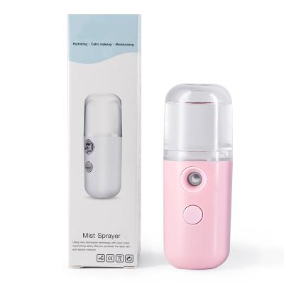 China Facial Bottle Ion Automatic Care Home Replenishing Mini Mist Steamer Spray Sprayer Face Care Instrument Portable Facial Nano Skin Water for sale