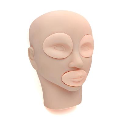 China Removable Silicone Eyelash Training Model Practice Mannequin PVC Skin Microblading Eyelash Extension Doll Face Eyelid Lash Head Extension for sale