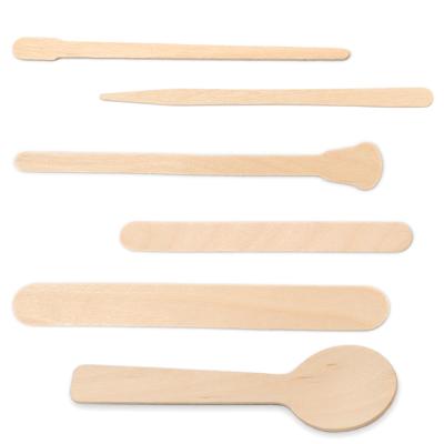 China Eyelash Extensions/Tattoo 50/100 Pcs/Birch Care Tool Disposable Removal Stick Spatula Applicator Hair Wood Spatula Depilatory Wax Pack Salon for sale