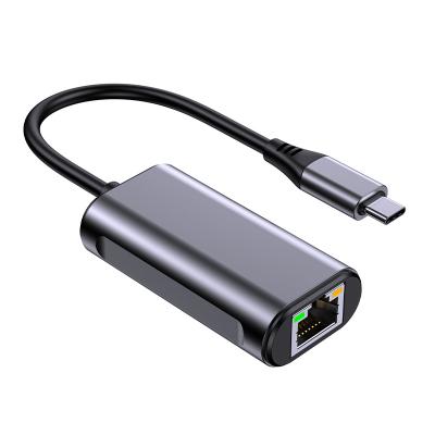 China Aluminum alloy USB type-c to rj45 gigabit ethernet adapter solve problem without network port or damaged network port for sale