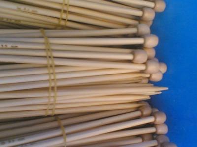 China Single head natural Bamboo Knitting Needles for neck warmers and glove for sale