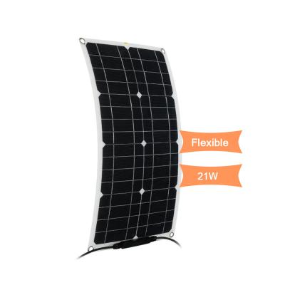 China Flexible Solar Panels 21W flexible solar panel car roof off-road vehicle refitting car charger cell flexible solar panel for sale