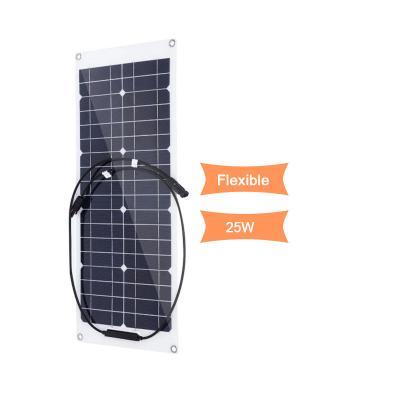 China Flexible Solar Panels Factory Wholesale 25W solar power flexible solar panel portable small solar panel photovoltaic panel for sale