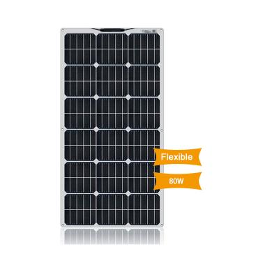 China Flexible Solar Panels wholesale pv solar panel thin film 80w mono ETFE semi flexible solar panel for sale