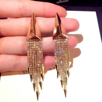 China New FASHION Geometric Tassel Drop Stud Earrings Jewelry WomenE002345 Sterling Silver Needle Statement Earrings Designer 925 Long for sale