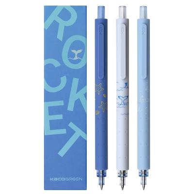 China Normal KACO ROCKET Sea1 Retractable Gel Ink Pens Set 0.5mm Fine Point, Black Ink, 3 Pieces for sale