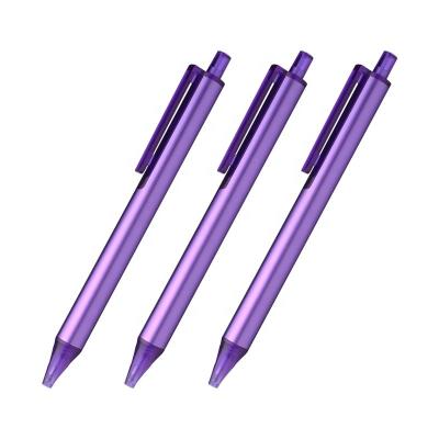 China Normal KACO TUBE Purple Color Barrel Retractable Gel Ink Pens 0.5mm Fine Point, Black Ink for sale