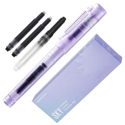 China Student KACO SKY II Fountain Pen, Extra Fine Nib with 2 Black Ink Cartridges and 1 Converter in PP Box for sale