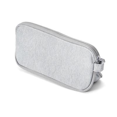 China Large Capacity KACO Grey Color Big Capacity Canvas Pen Pencil Case Bag Marker Storage Pouch Stationery Bag for School Office for sale