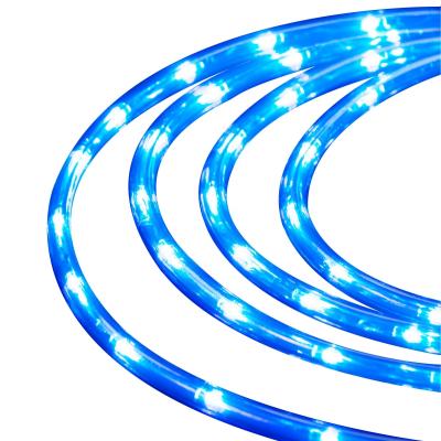 China Connect Christmas Butt Wholesales Decorative Outdoor Blue Tube Rope Light Led Wedding Blue Garden String Light Street Rope Light Led for sale