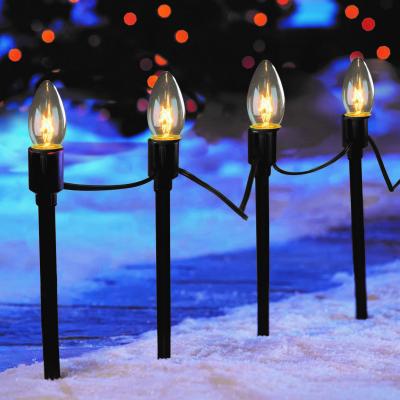 China Driveway / Connect LIGHT Butt Wholesale CHRISTMAS SOCKET E17 Driveway Stakes Track C9 Outdoor Wall Decoration Hanging Colorful Light for sale